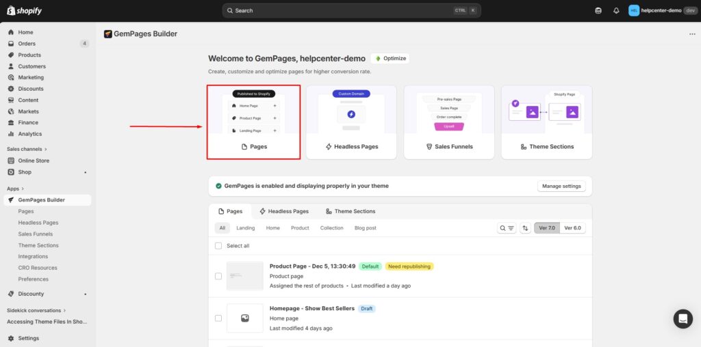 How to Create a New Page in GemPages - Help Center