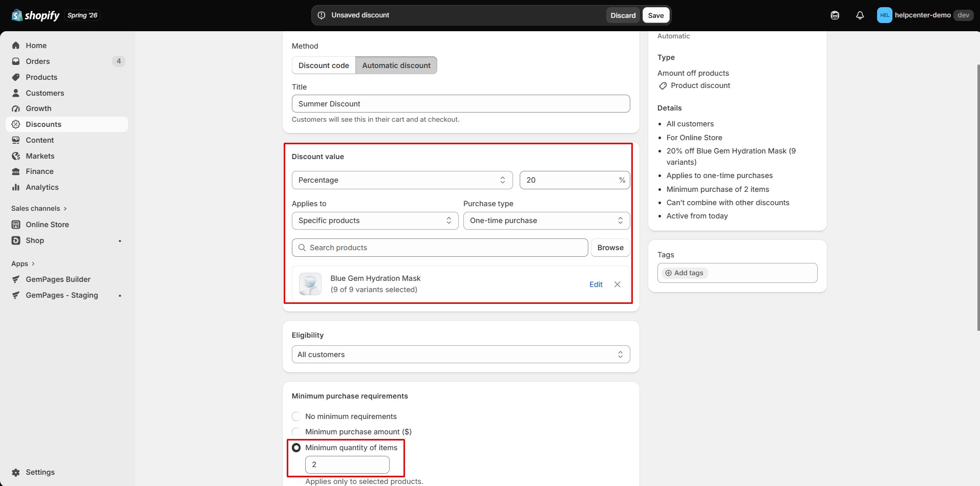 discount-setting