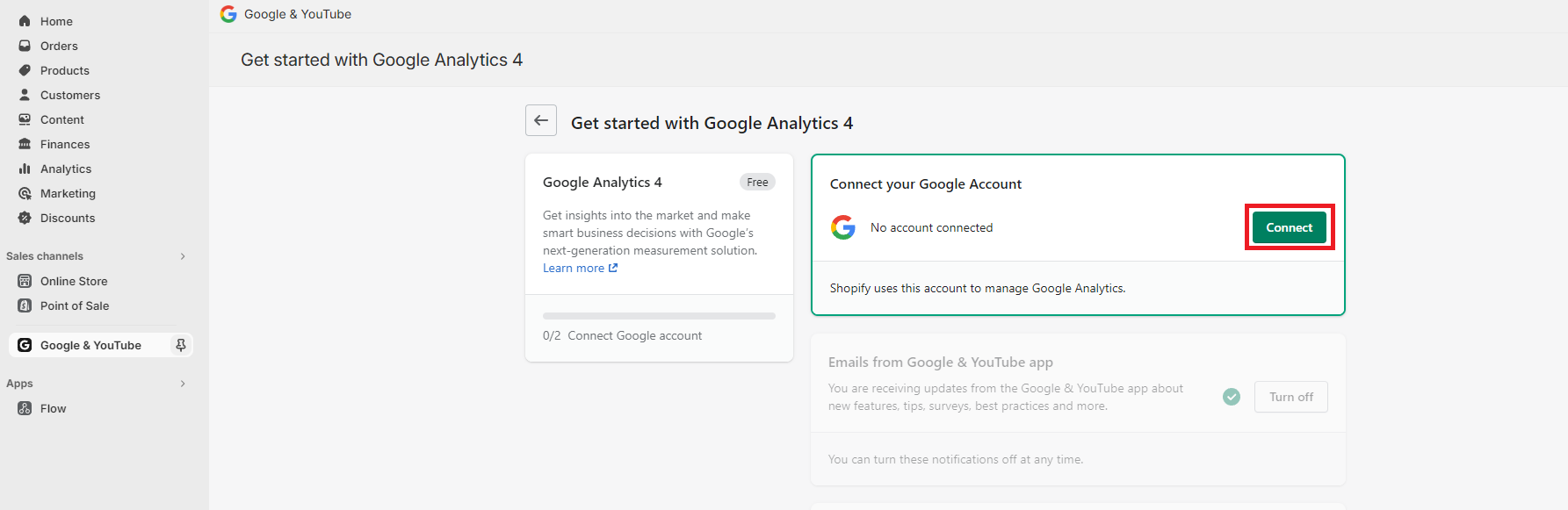 connect google account