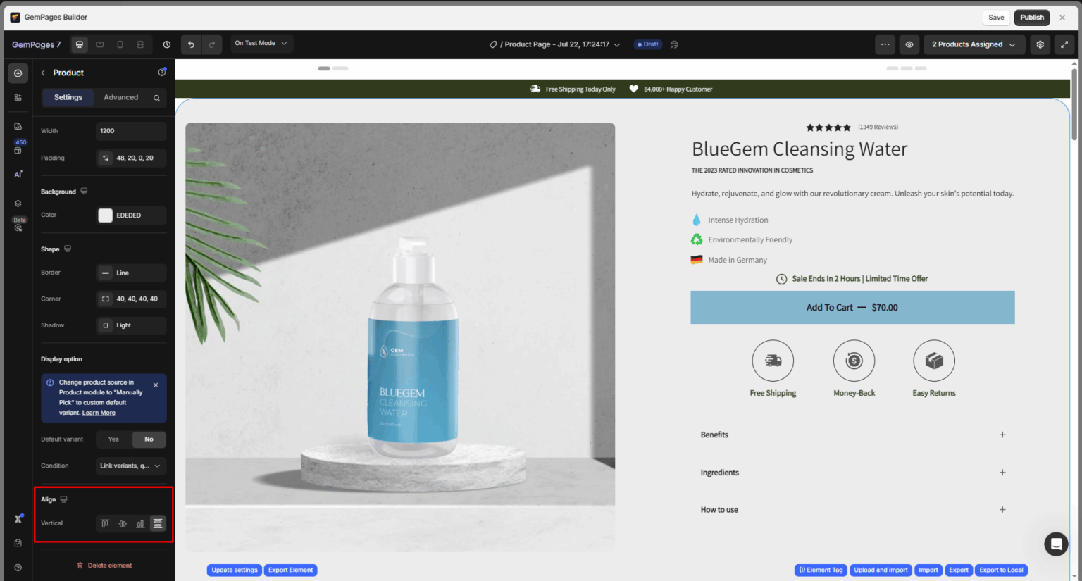Product Element - Help Center