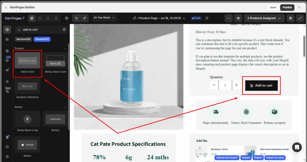 Product Add-to-Cart Button Element - Help Center
