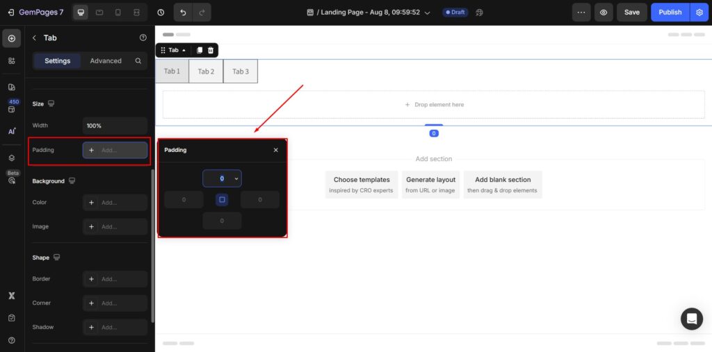 Tab Element - Help Center