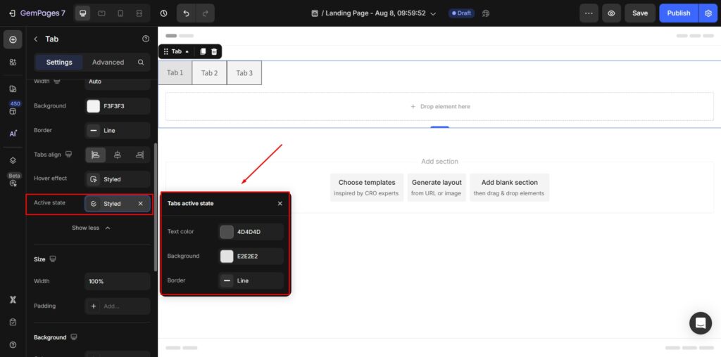 Tab Element - Help Center