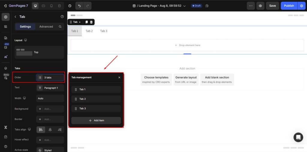 Tab Element - Help Center