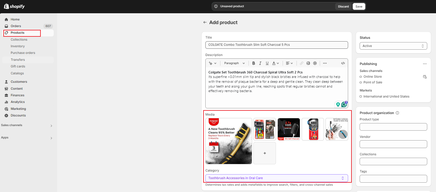 add products