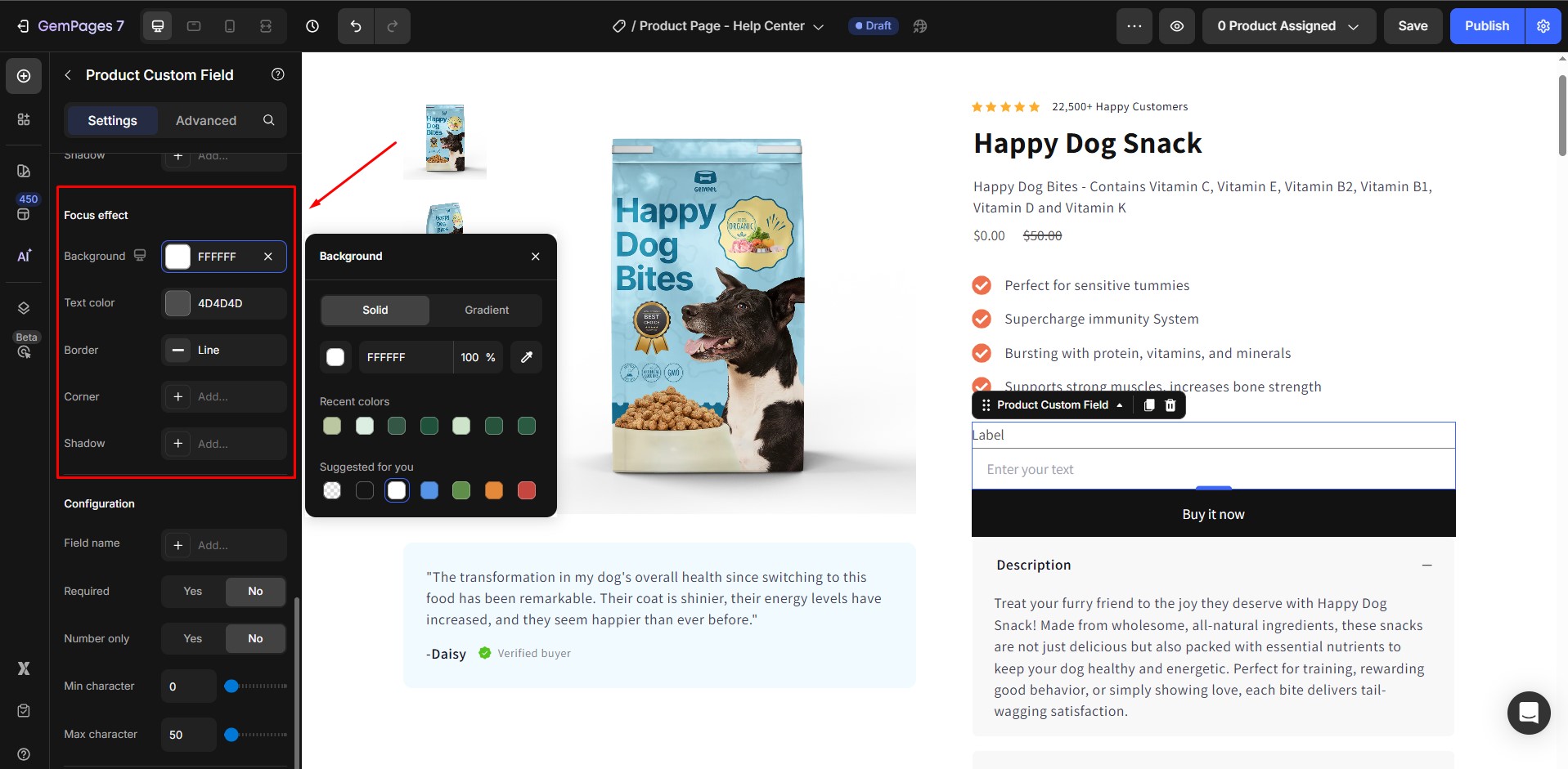 product-custom-field-focus
