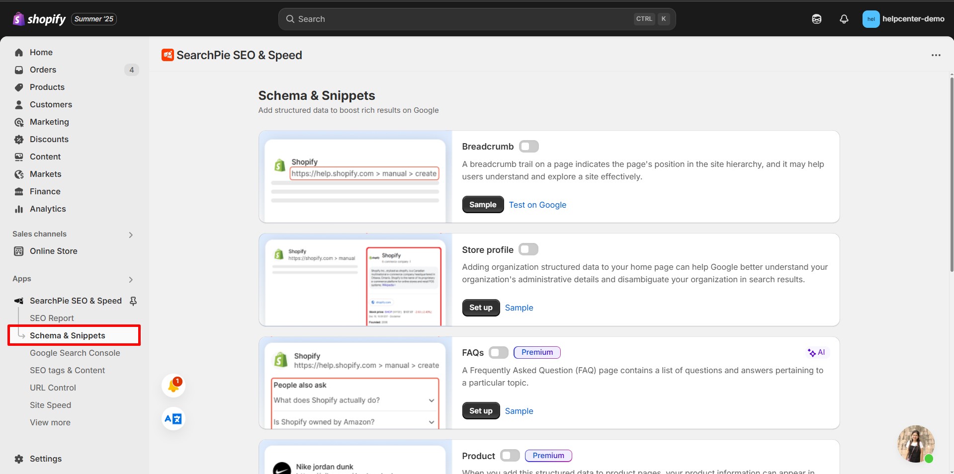 searchpie-schema-snippets