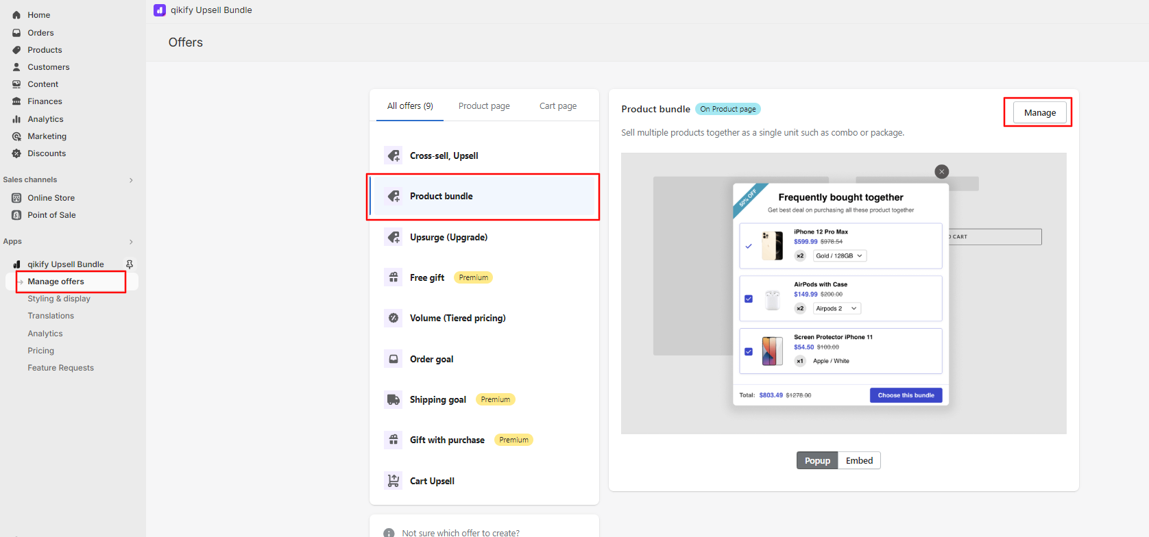 Create a Qikify product bundle offer.