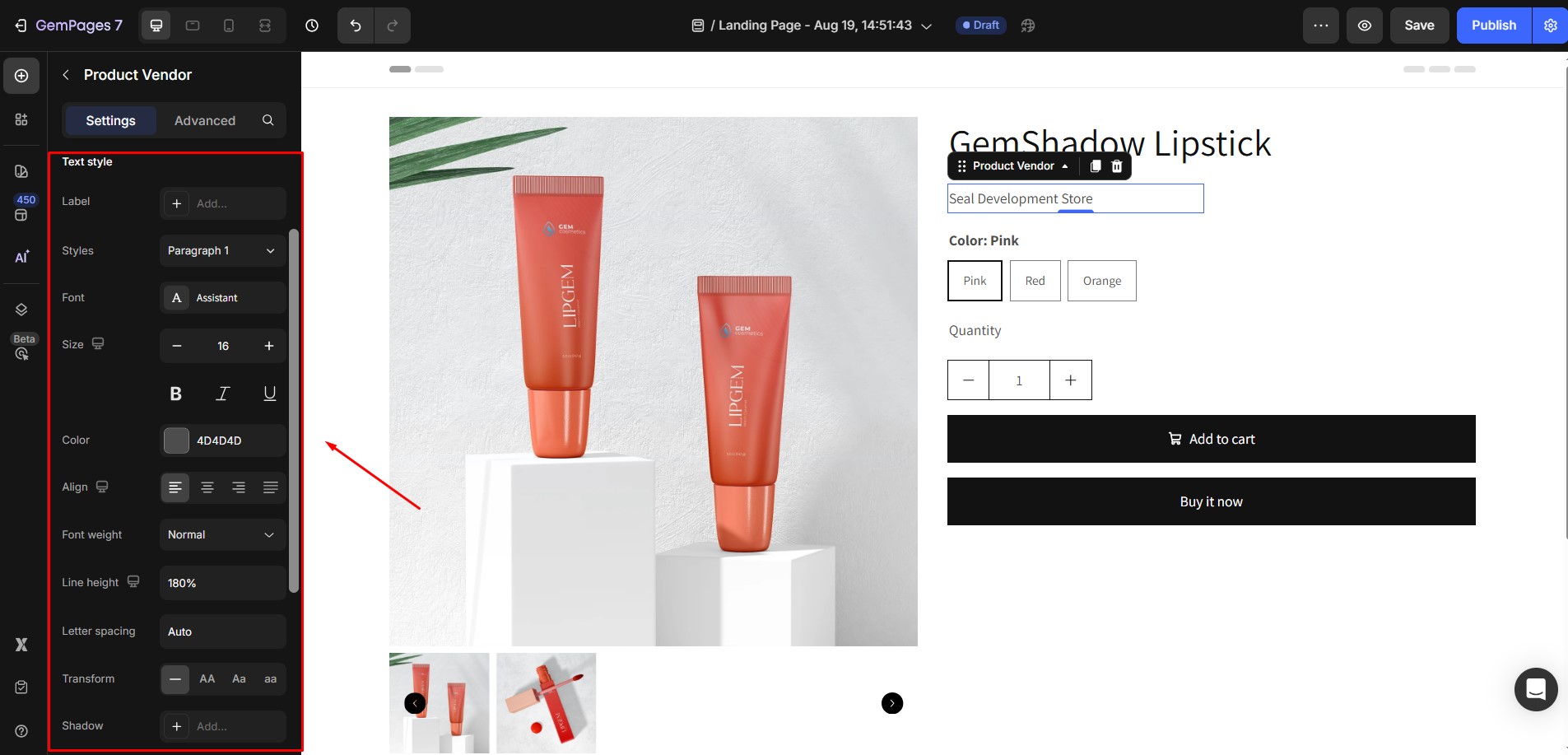 product-vendor-text-style