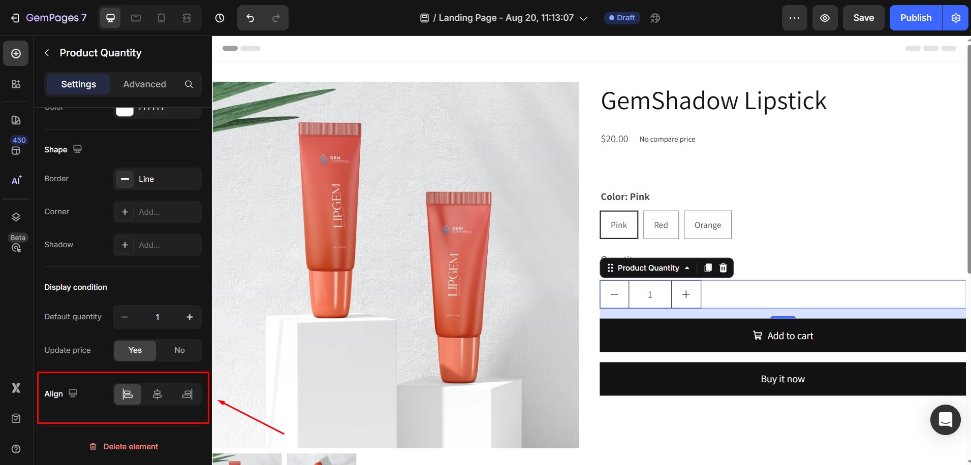 product-quantity-align