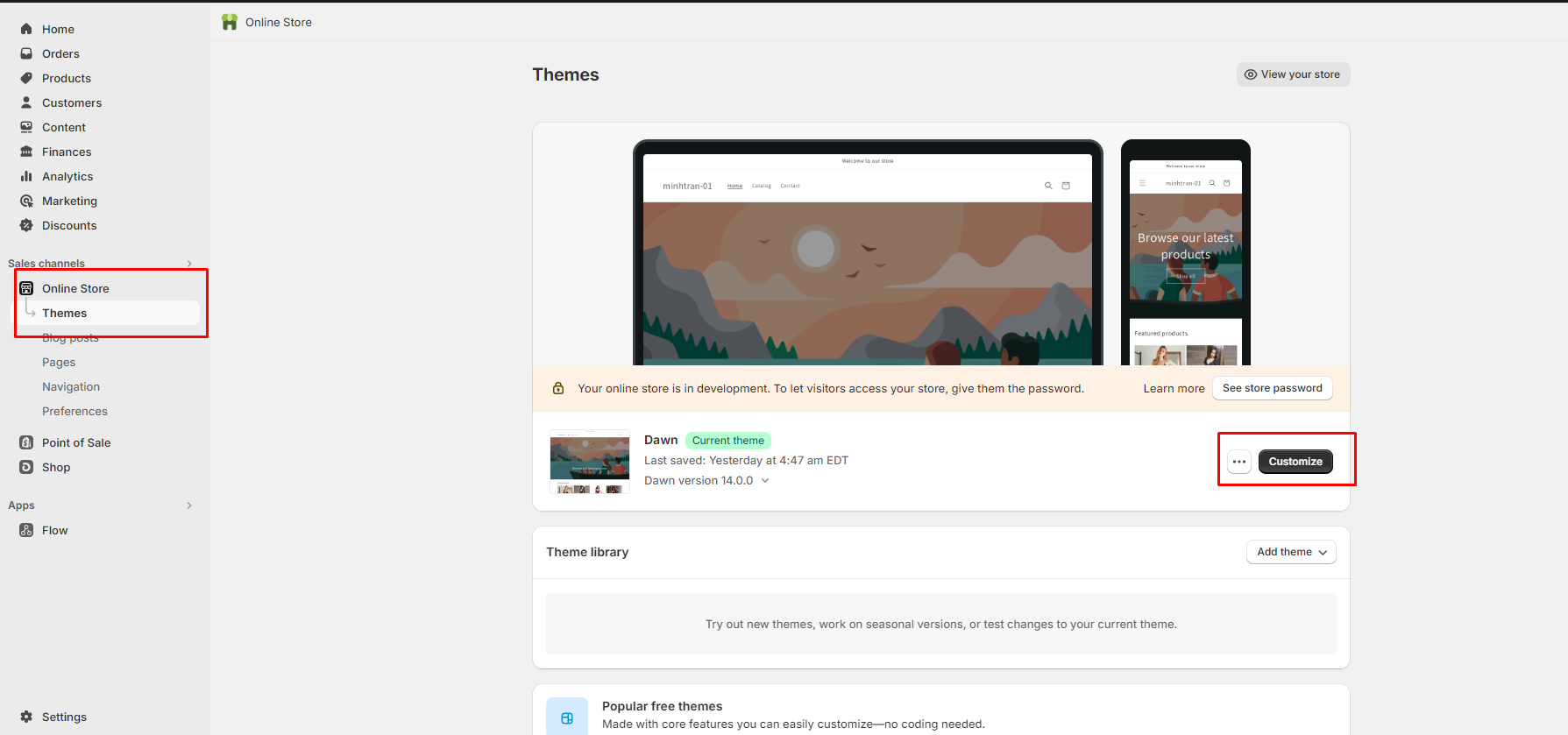 install king product options on shopify store 