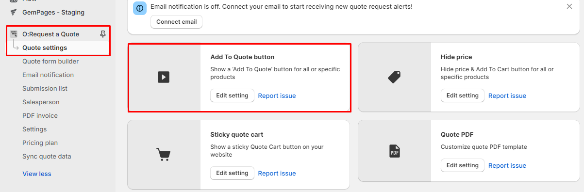 add to quote button in O:Request and hide price 