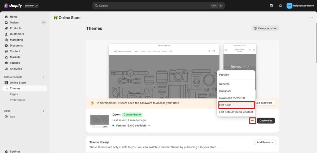 Edit Shopify Original Templates with GemPages - Help Center