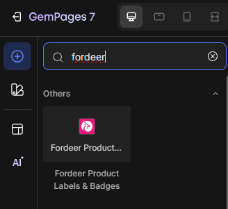 set up Fordeer Product Labels & Badges with gempages