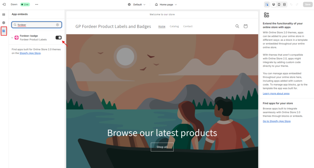 set up Fordeer Product Labels & Badges step 1 