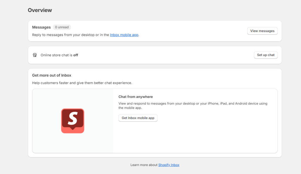 install Shopify inbox step 3