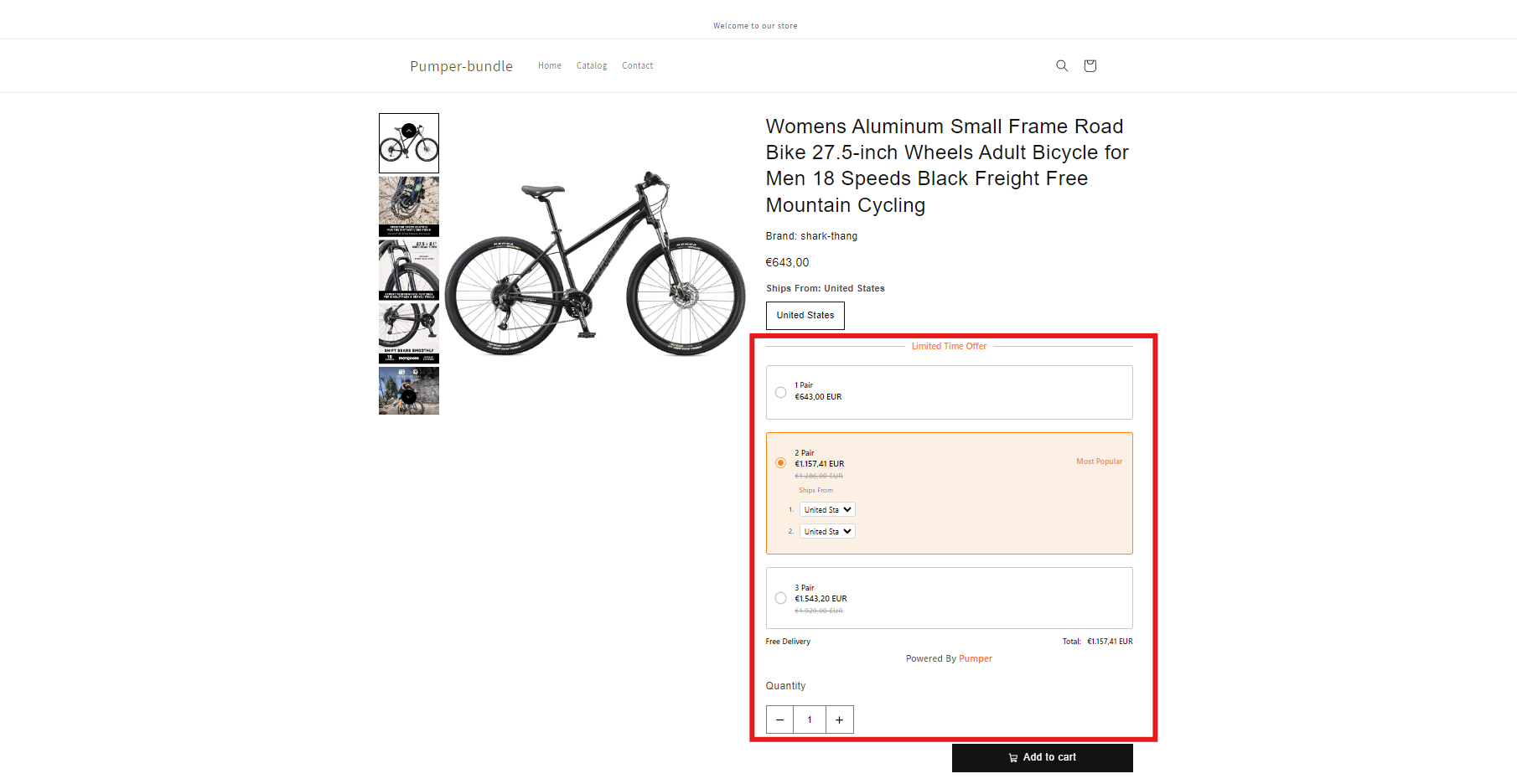 Pumper Bundles Volume Discount - after display