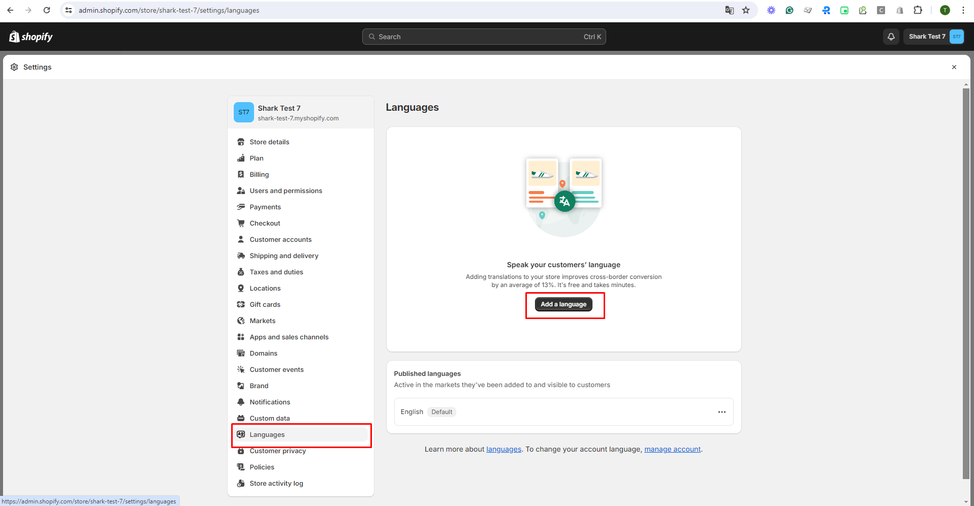 Translate & Adapt app add language