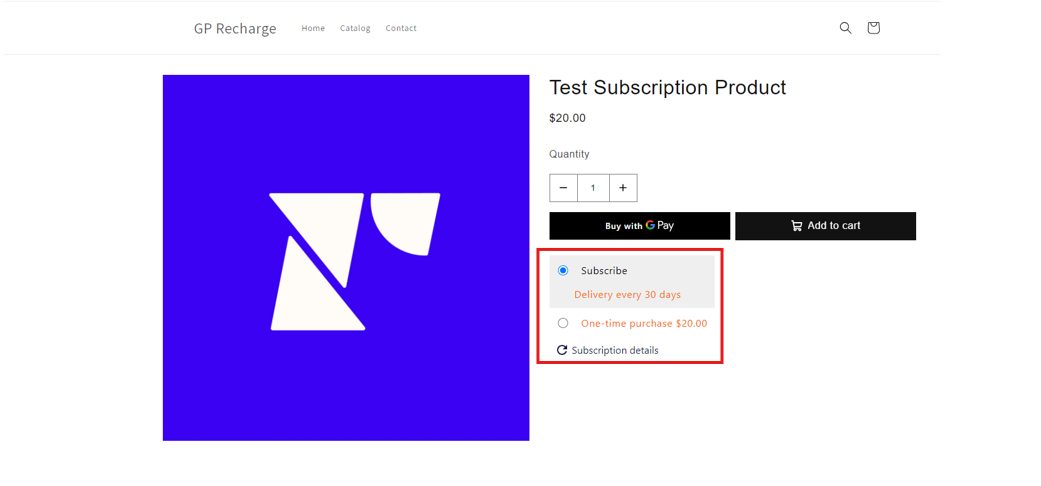 Recharge Subscriptions after