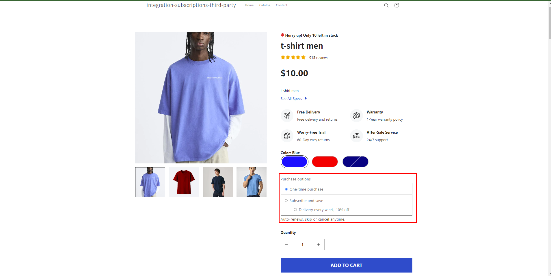 Shopify Subscriptions after publish