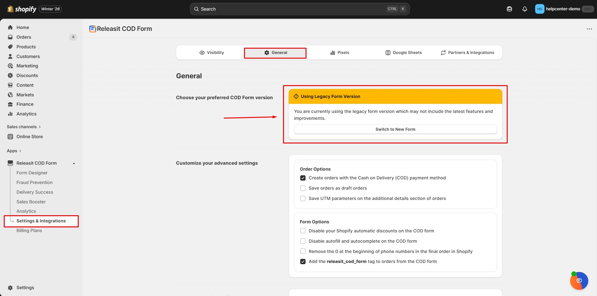 check-releasit-cod-version