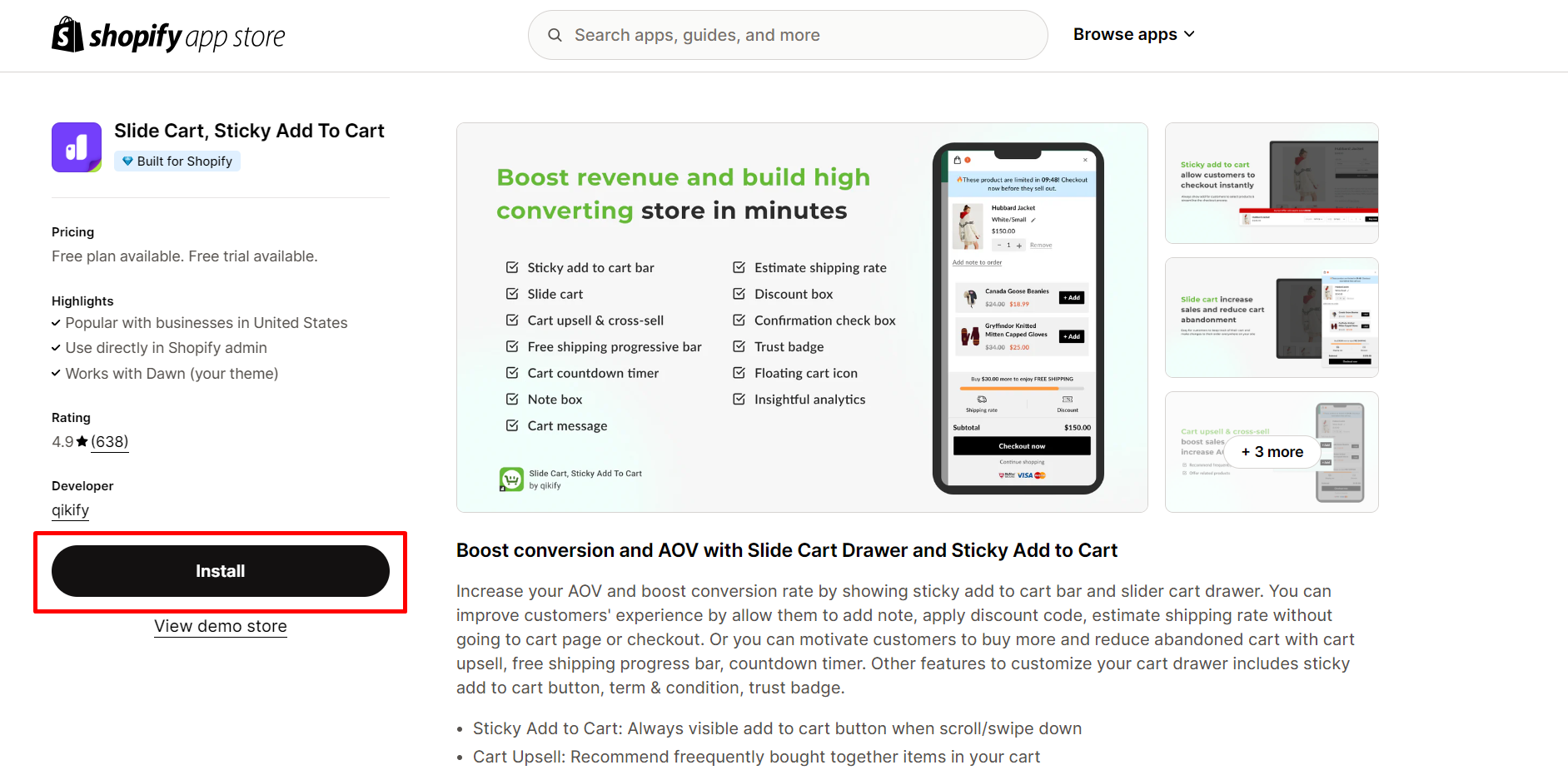 install-qikify-slide-cart