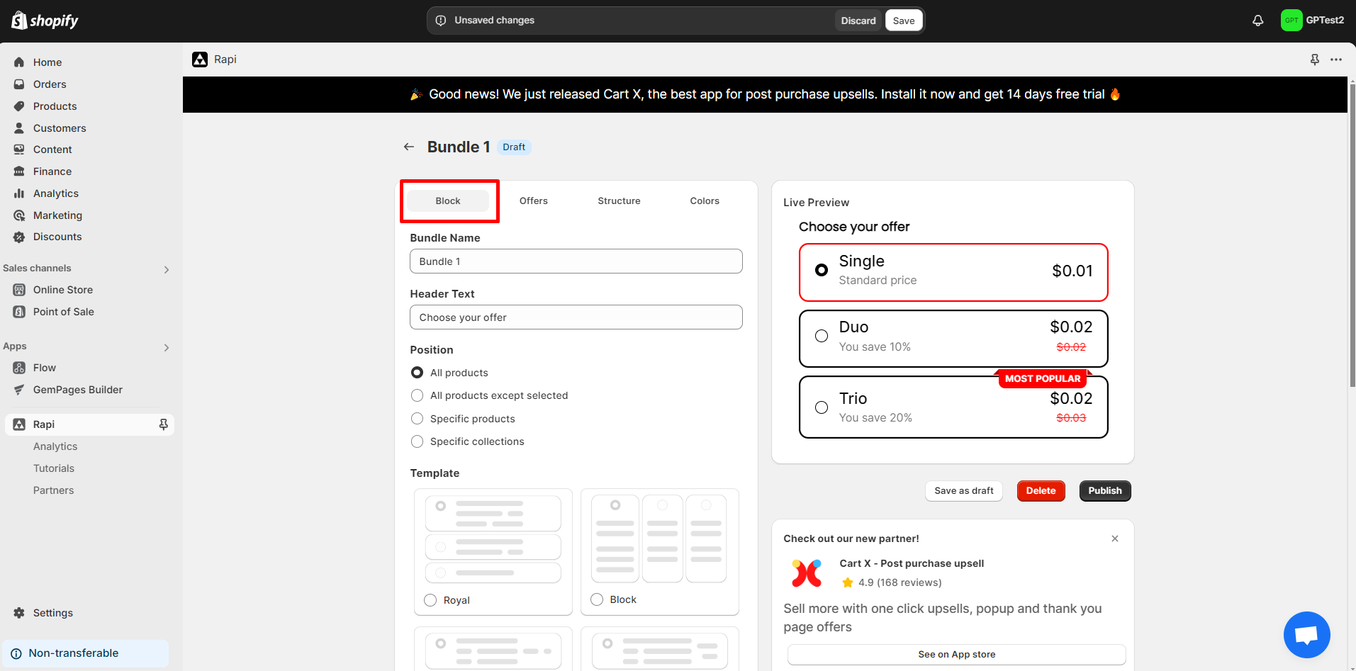 bundle-block-setting