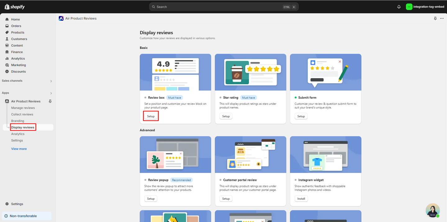 select-types-of-reviews