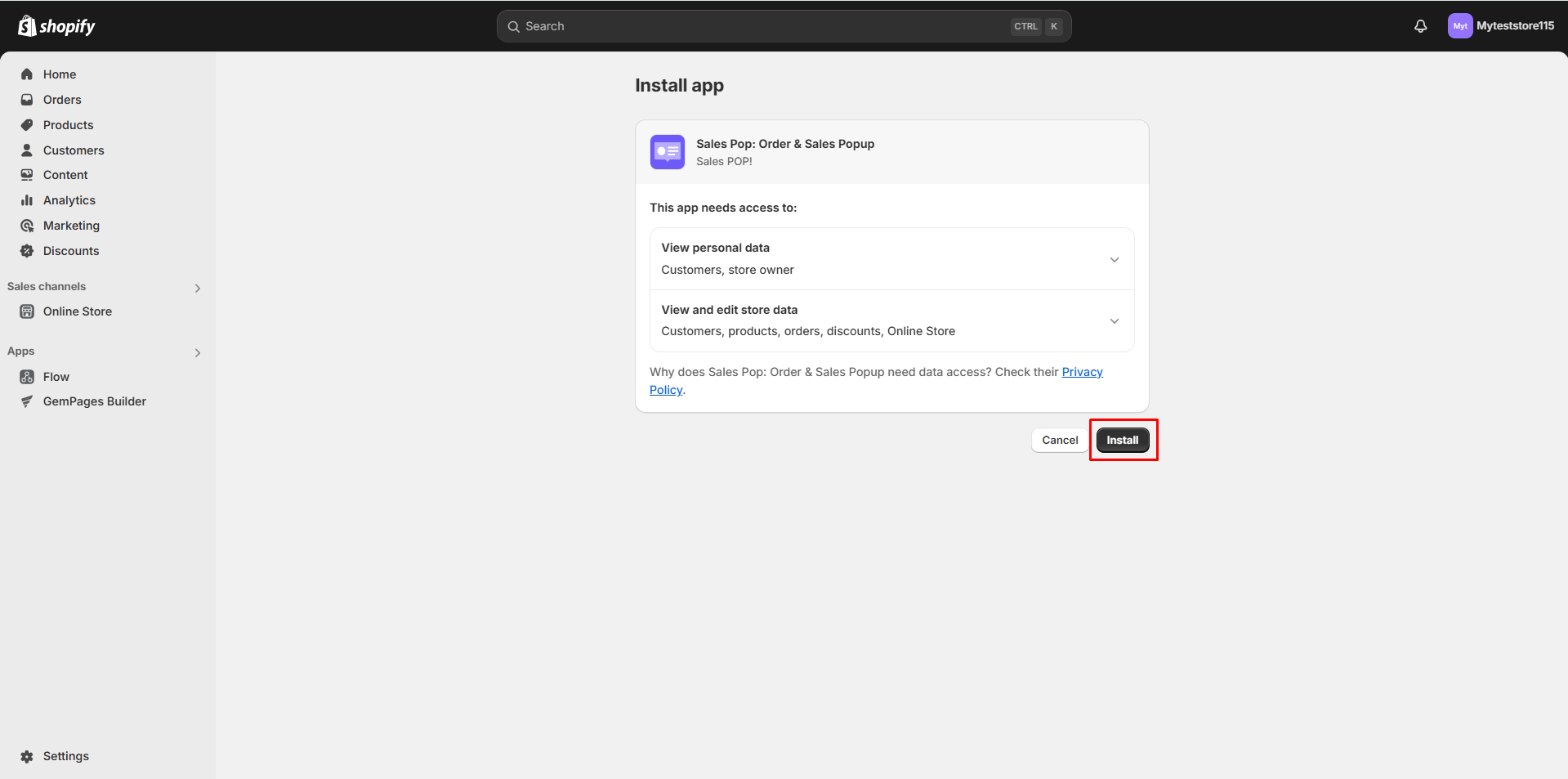 install-SalesPop-app