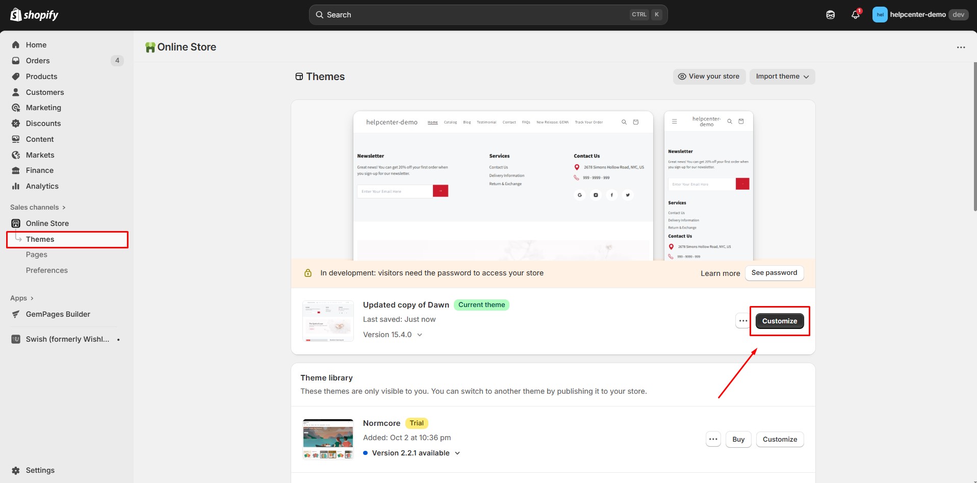 swish-theme-customize