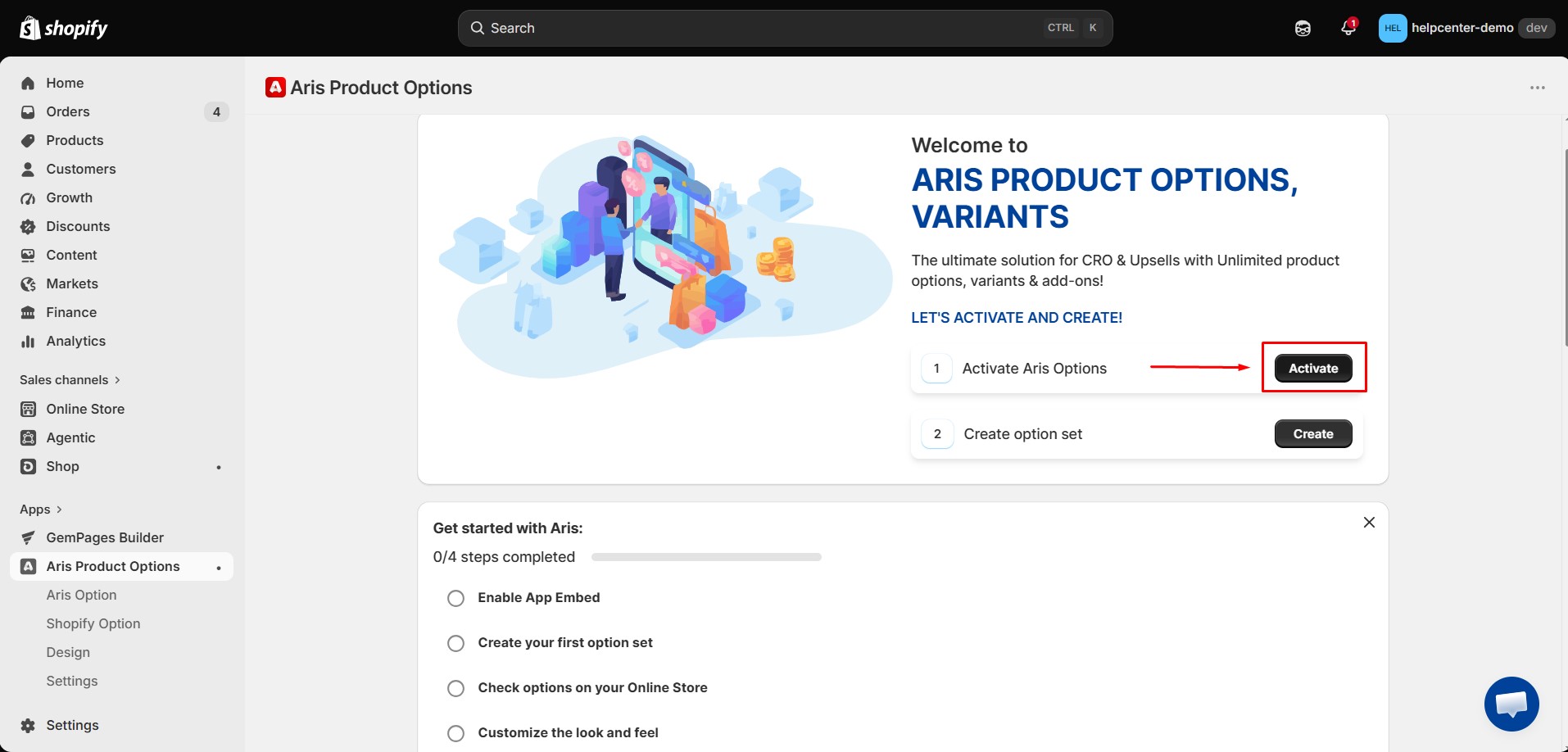 activate-aris-option