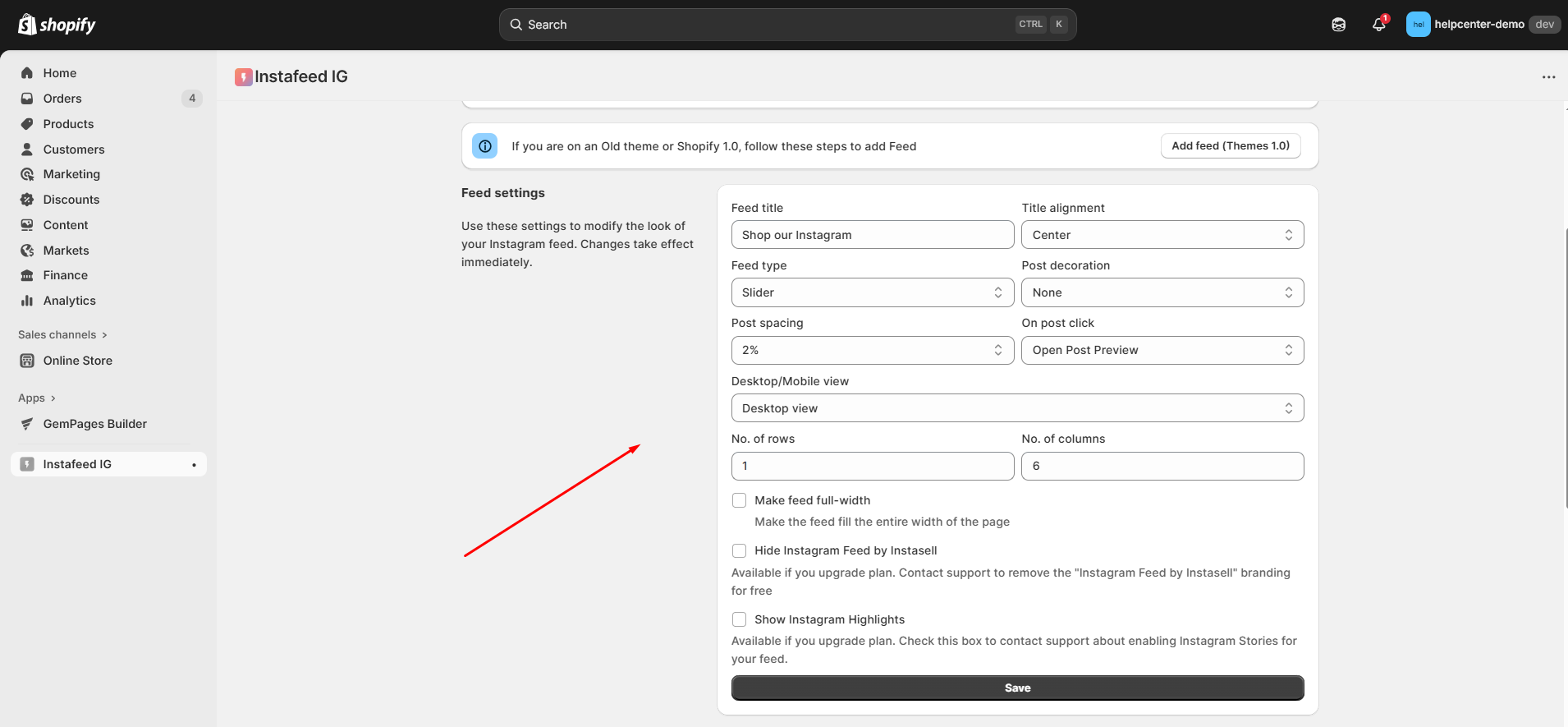 instagram-feed-setting-widget