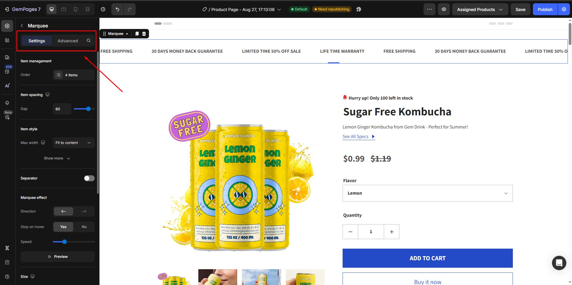 add-annoucement-bar-setting