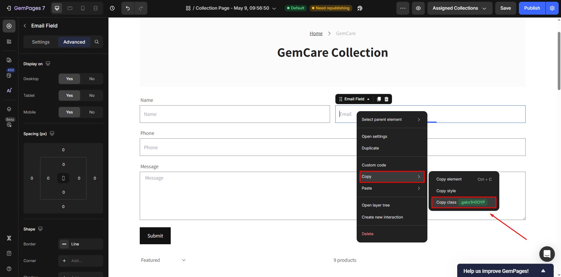 email-field-copy-class