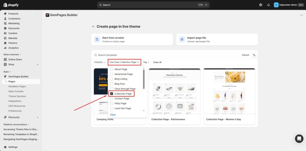 Create a New Shopify Collection Page - Help Center