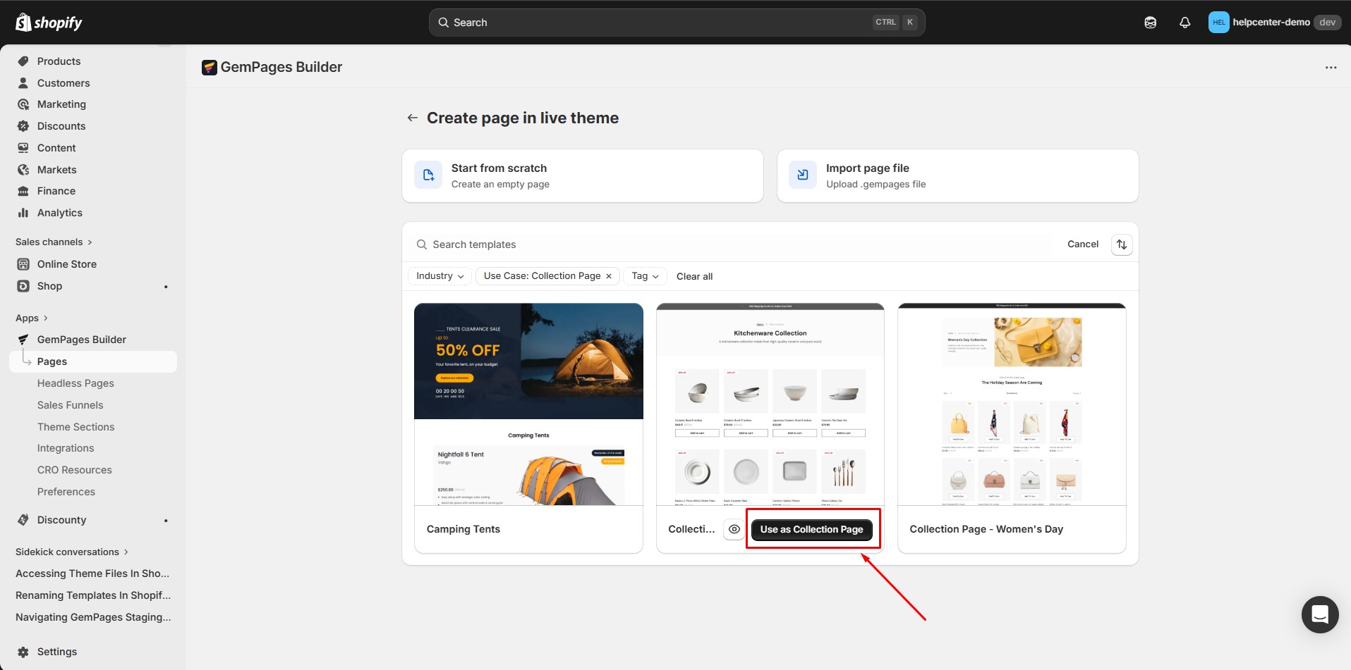 use-as-collection-page