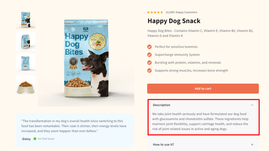 Product Description Element - Help Center