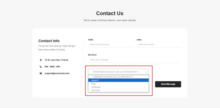 Dropdown Element - Help Center