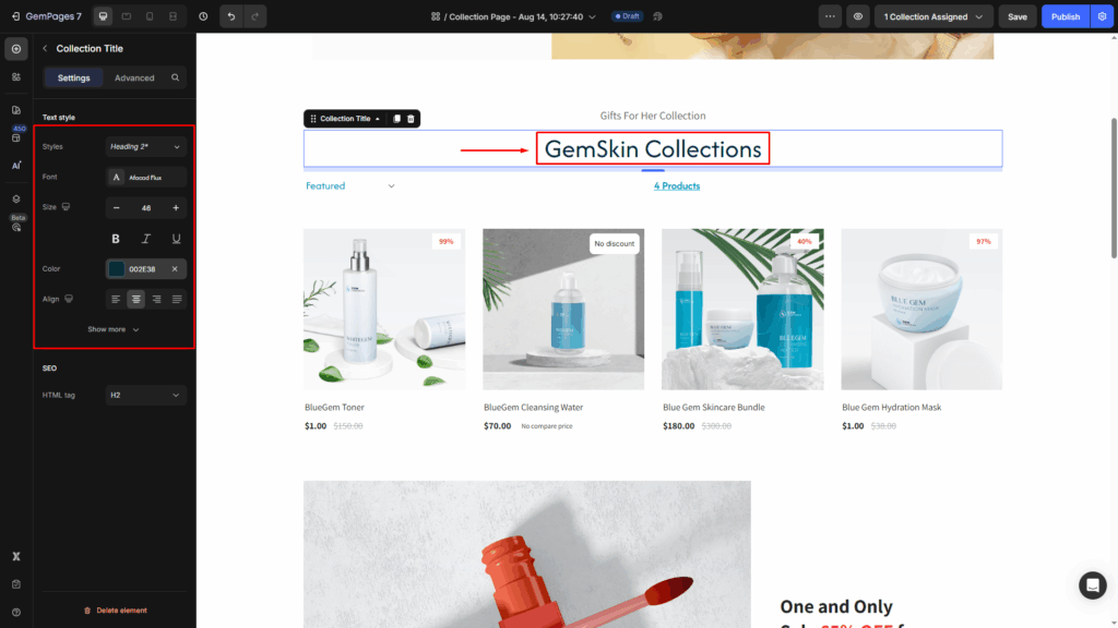 Collection Title Element - Help Center