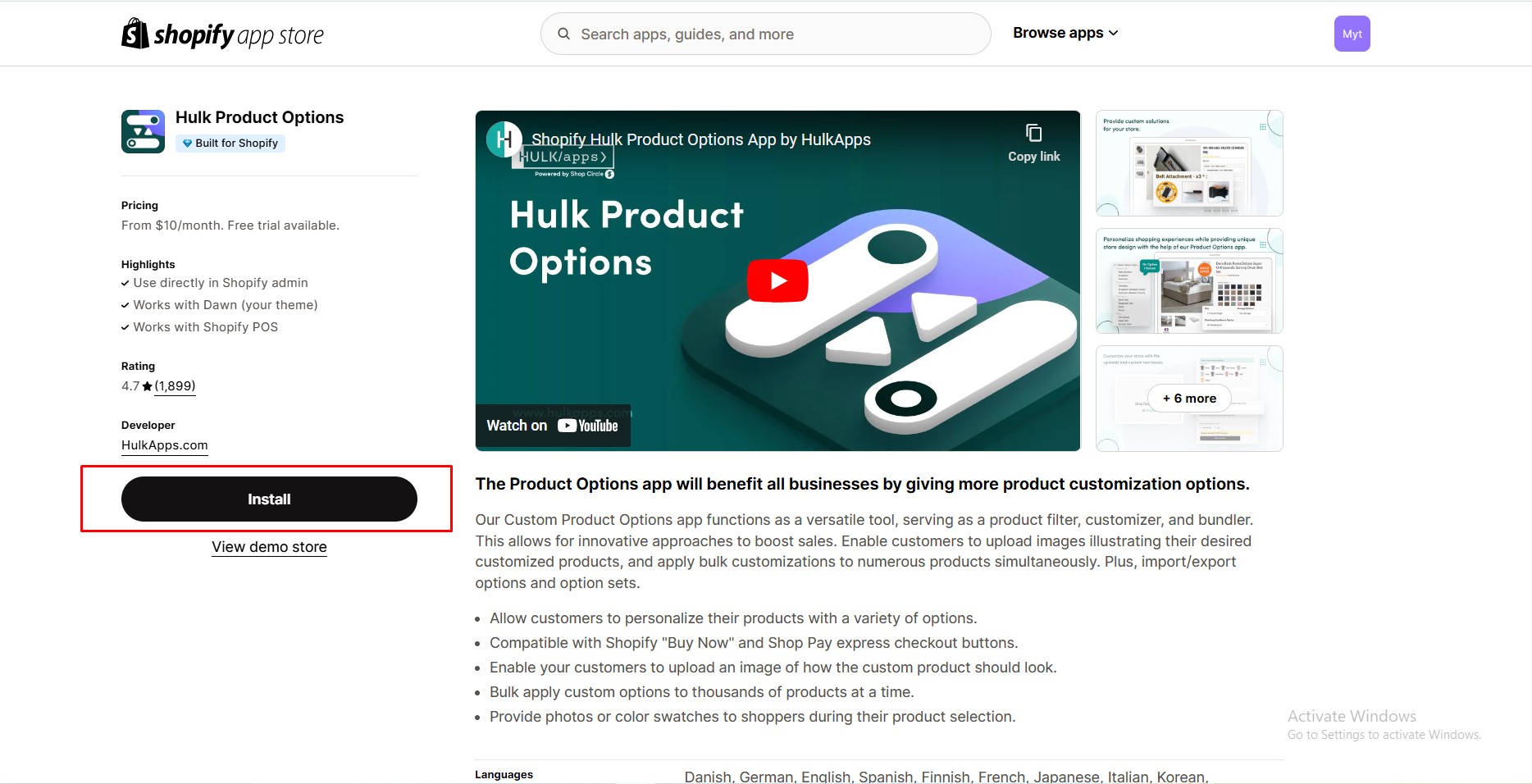 Install-Hulk-product