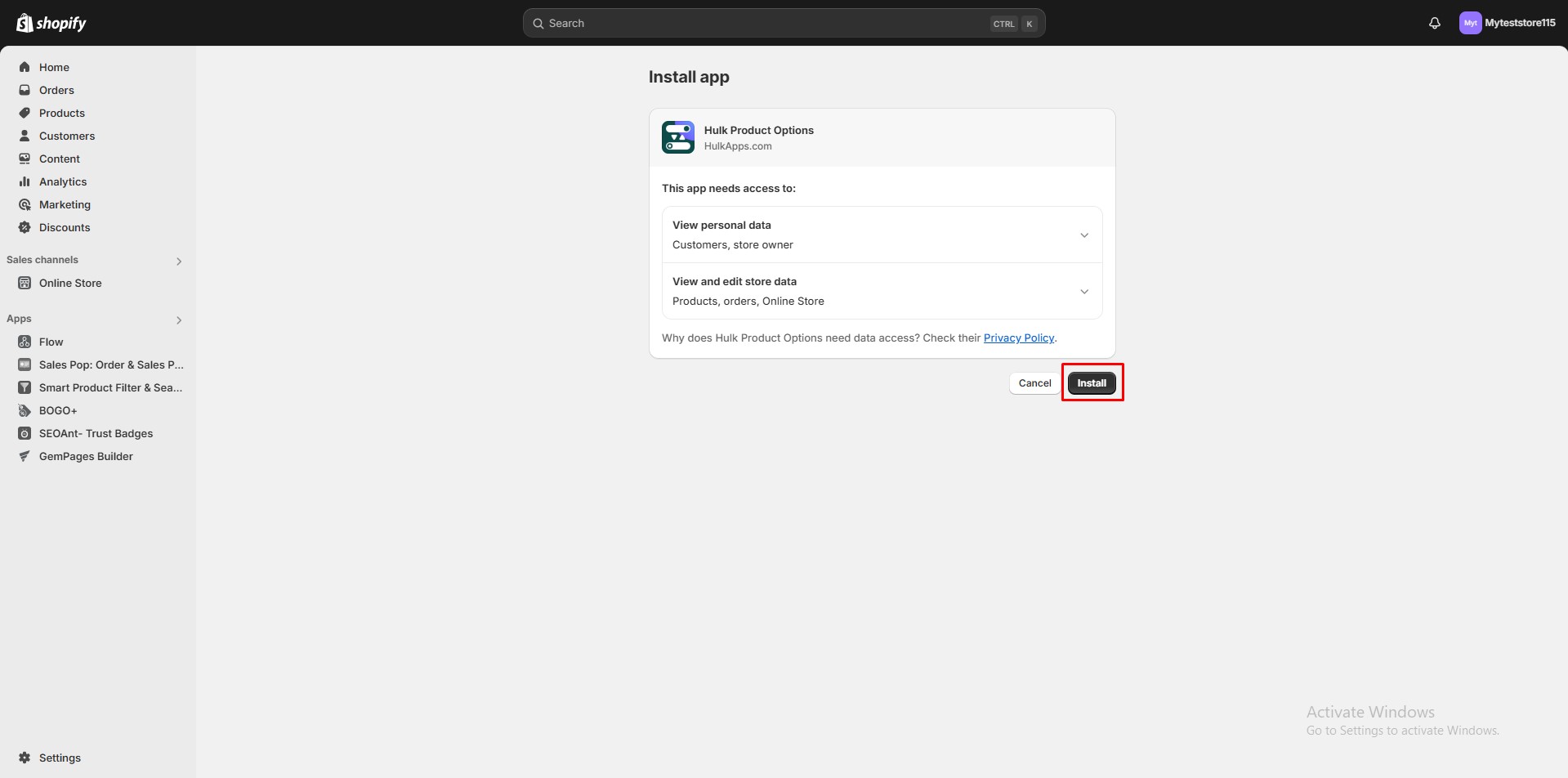 install-Hulk-product-options