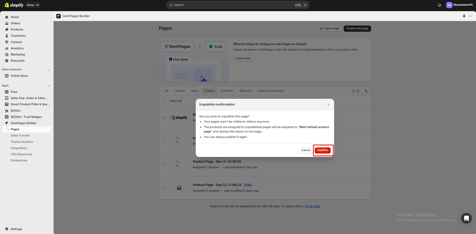 confirm-unpublish