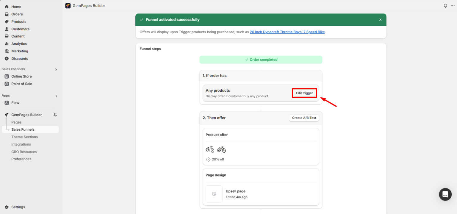 Sales Funnel Dynamic Trigger - Help Center