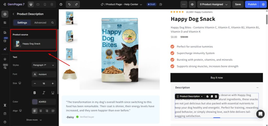 Product Description Element - Help Center