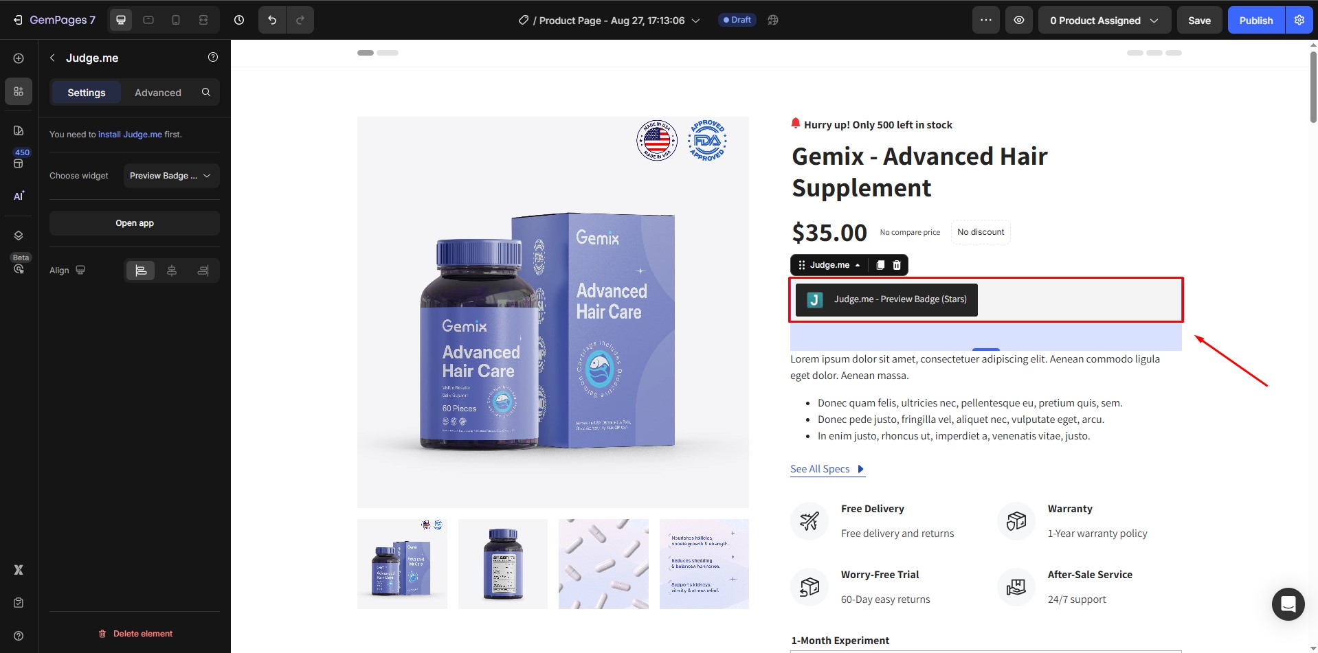 add-product-reviews-drag-drop-widget