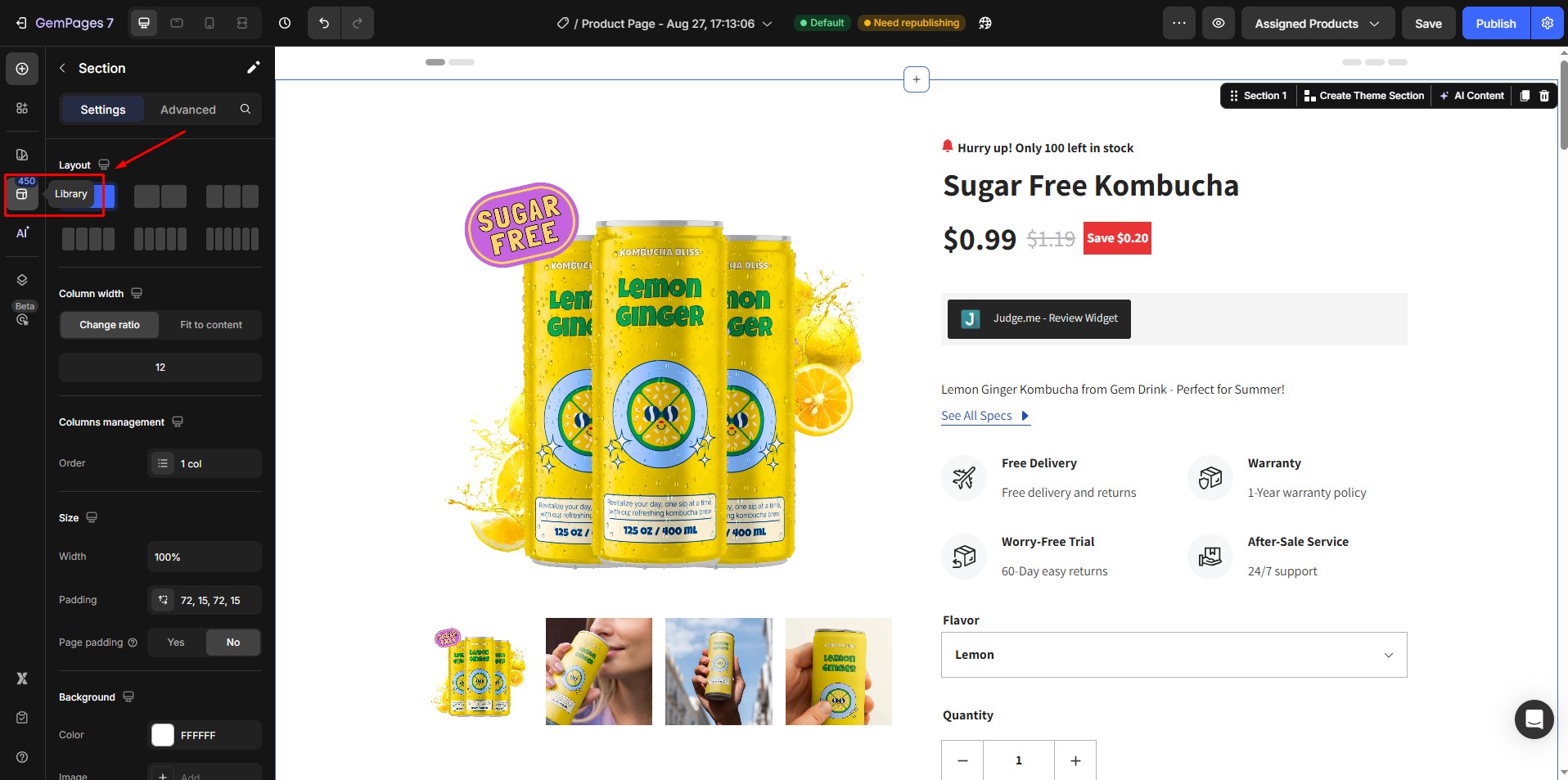 global-section-saved-library