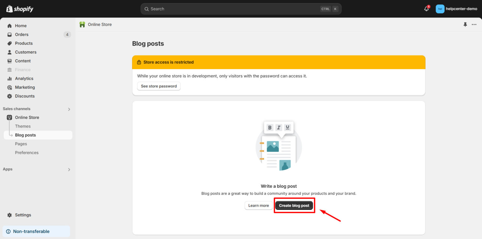 Create a New Blog Post - Help Center