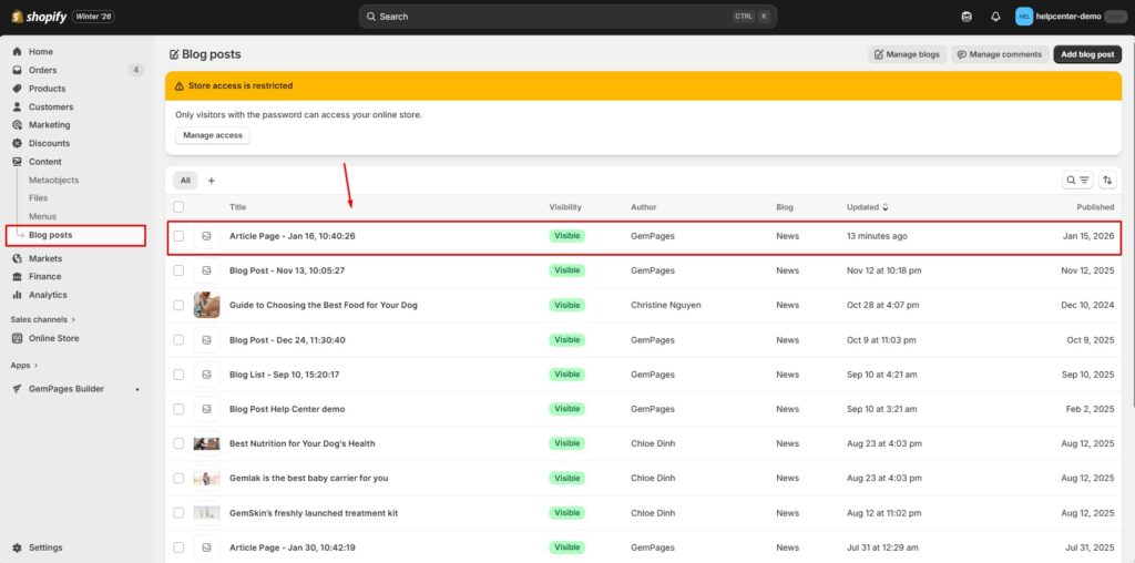 Create a New Blog Post - Help Center