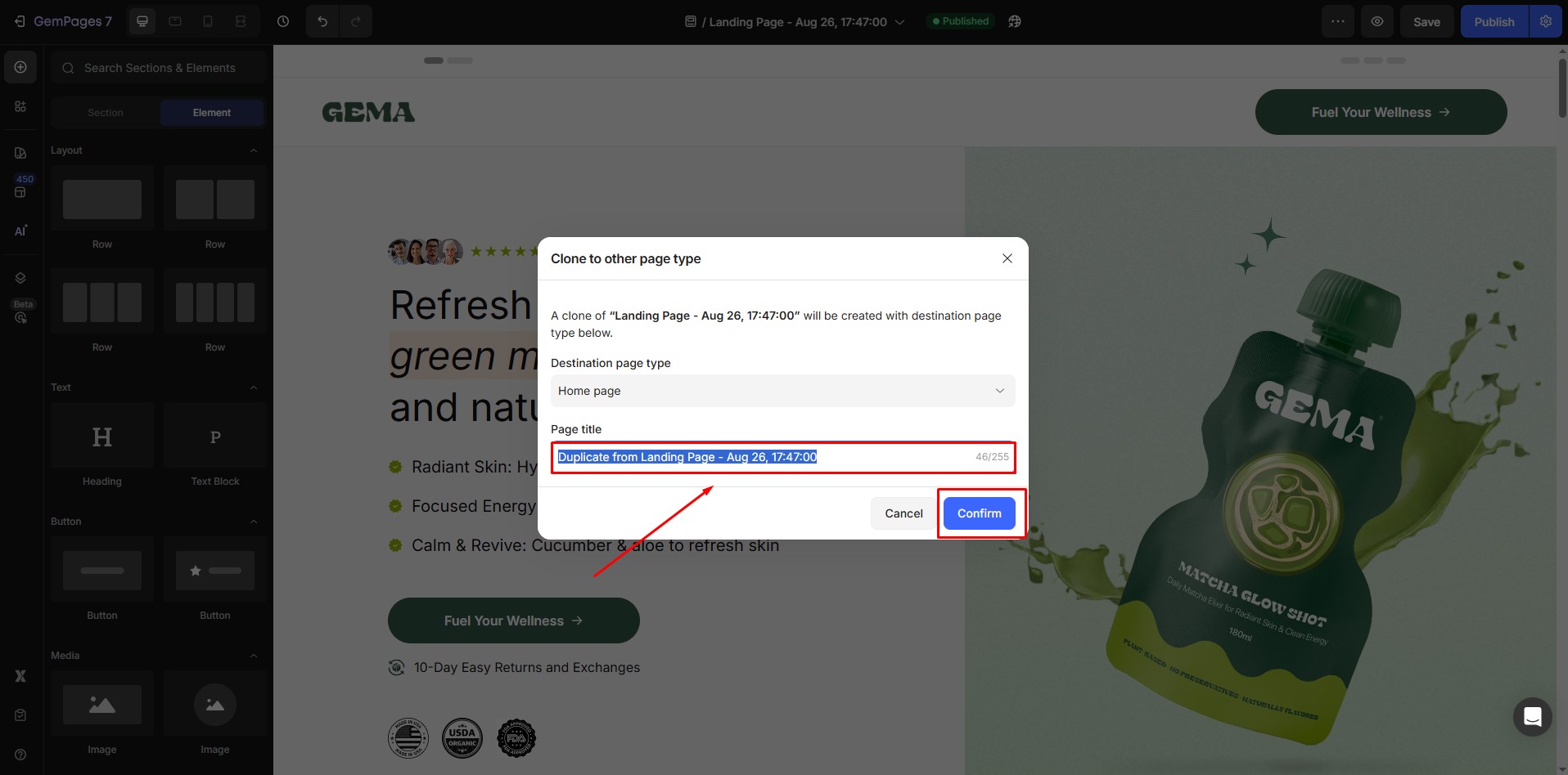 set-landing-as-homepage-enter-name