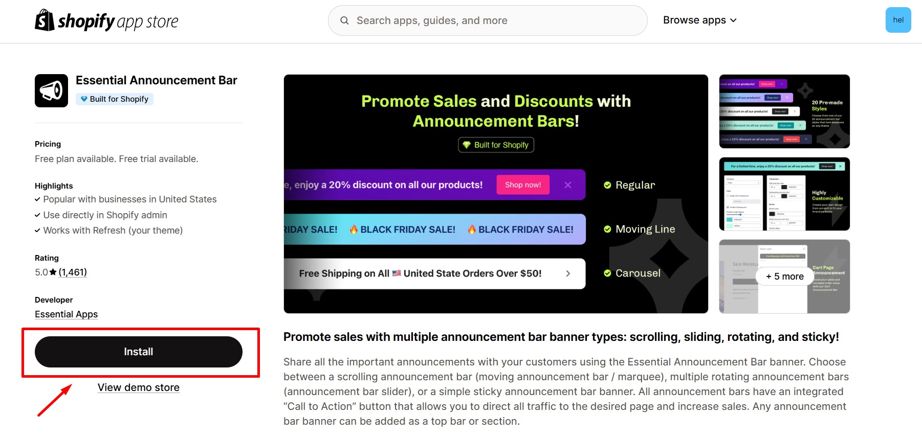 EssentialAnnouncementBar1